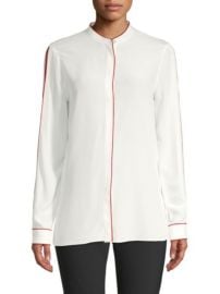 Escada Nimowa Collarless Button-Down Shirt at Saks Fifth Avenue